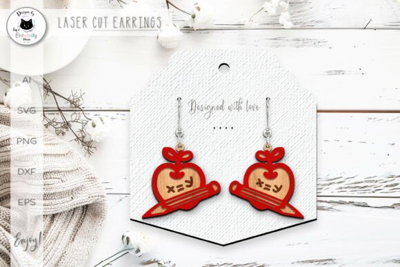 A Designer's Take on the Teacher Apple Earrings SVG