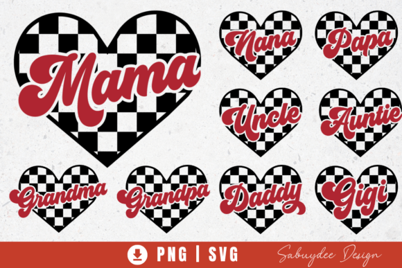 A Designer's Take on the Valentine Heart Checkered Family Bundle