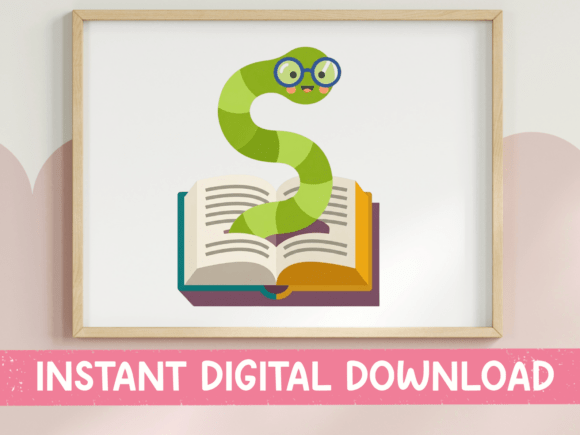 A Friendly Bookworm Caterpillar Design for Readers