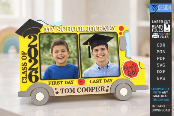 A Graduation Photo Frame Laser Cut Design for Craft Businesses