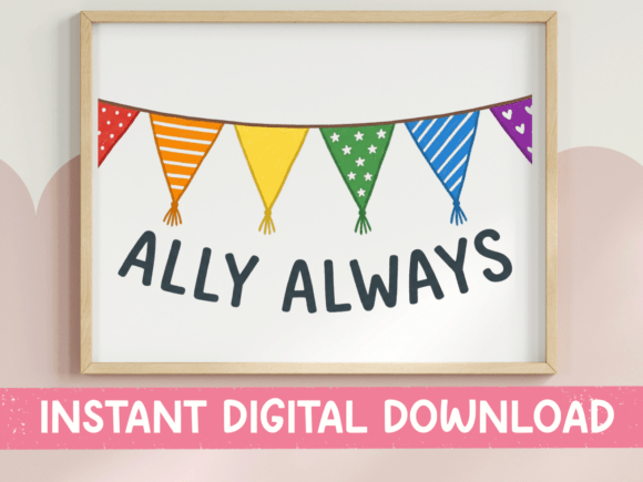 A Rainbow Pennant Banner for Prideful Allyship