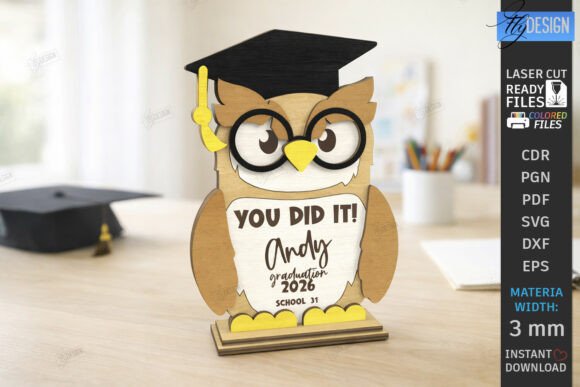 An Embroidered Trophy for Little Graduates