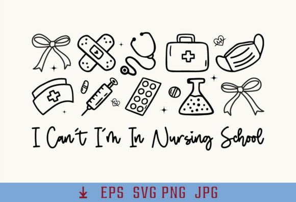 Coquette Nurse I Can't, I'm in Nursing Design Review