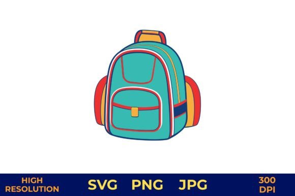 Evaluating the Teal Backpack Illustration for Embroidery