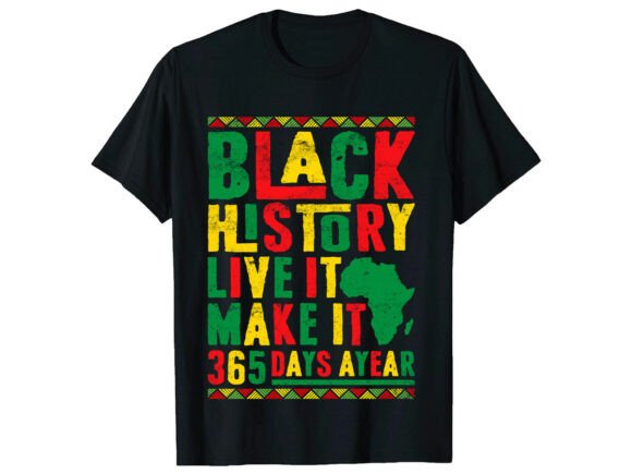 Live It Black History Month T-Shirt Design Review