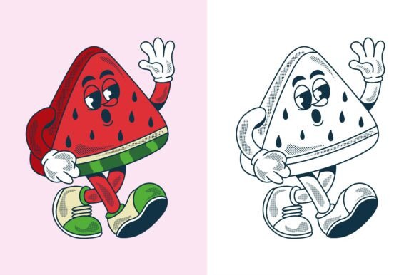 Retro Watermelon Mascot Character Embroidery Review